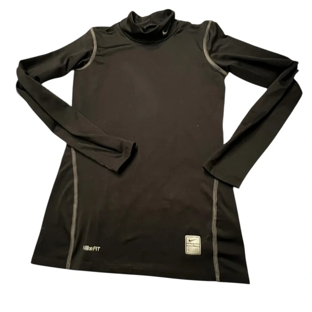 Nike Pro Tight size S 4-6 Turtleneck Black - Picture 1 of 6